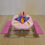 Barbie stół piknikowy, meble ogrodowe