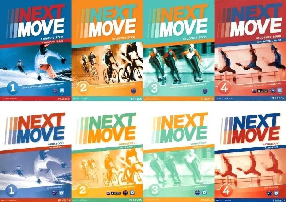 Next Move 1, 2, 3, 4 students book+workbook