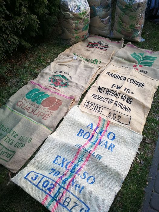 Worki jutowe 100szt po kawie zielonej