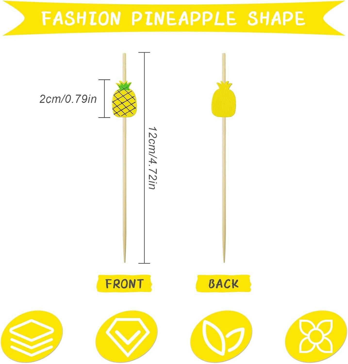 Ozdobne wykałaczki bambusowe 100 szt ananas