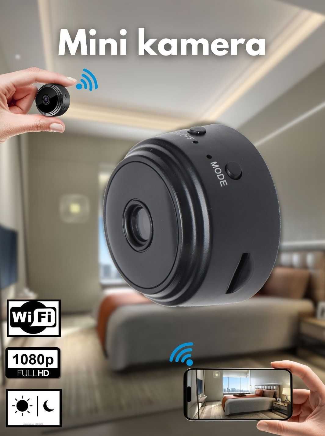 Мини КАМЕРА с WI-FI и датчиком движения! + режим НОЧНОЙ СЪЕМКИ!