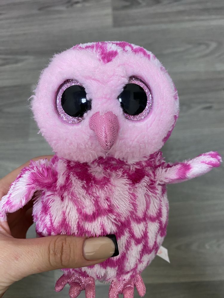 Розовая сова Ty Pinki 20 см