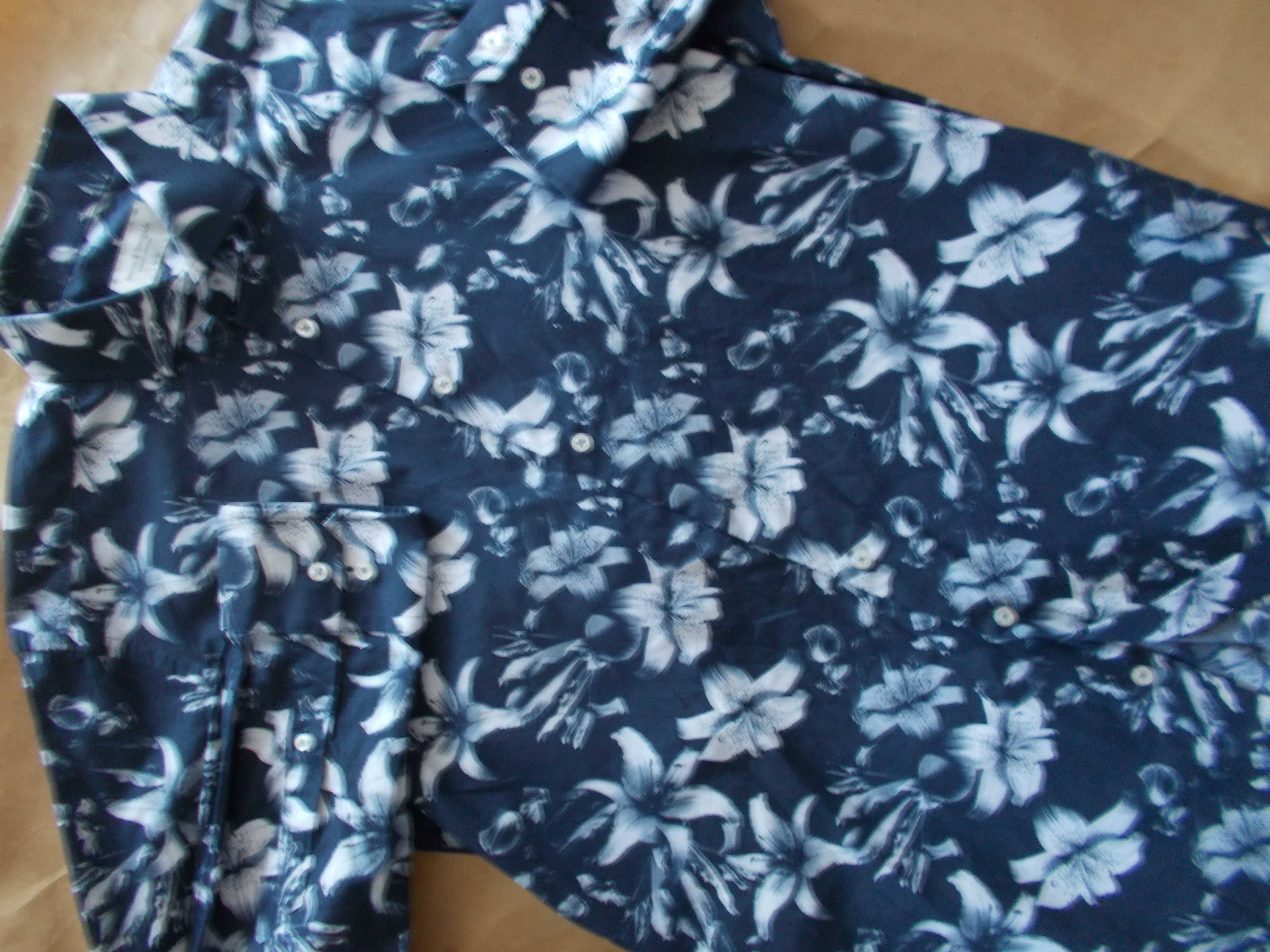 M/L- BRUUN- STRENGADE Premium Koszula Męska M/L 41 cm Szwecja