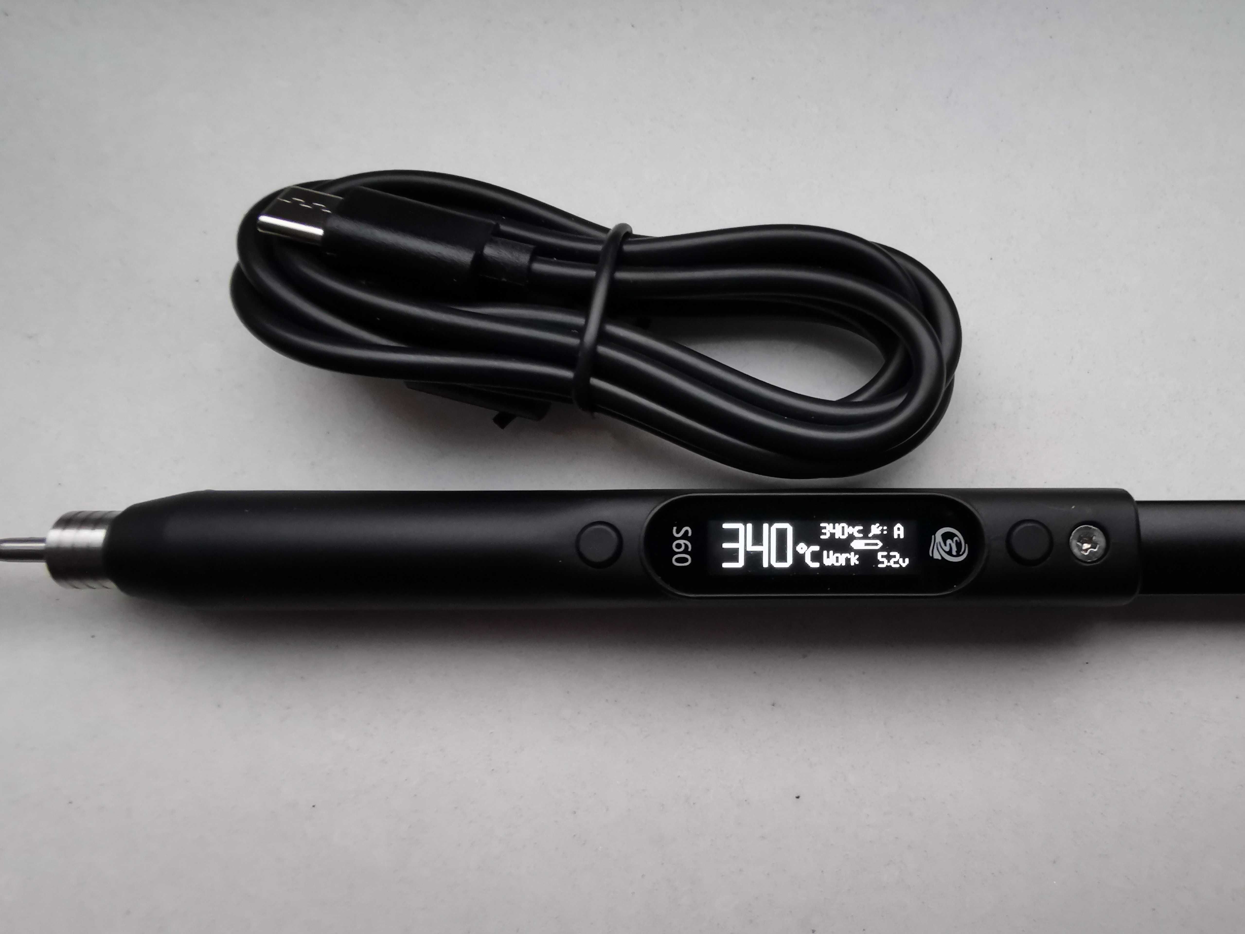 Mini lutownica SEQURE S60 zasilana przez USB C, na groty JBC C210
