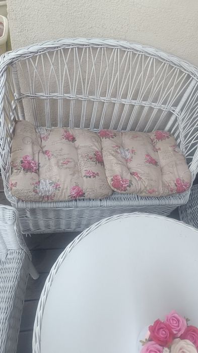 Sofa dwuosobowa z wikliny