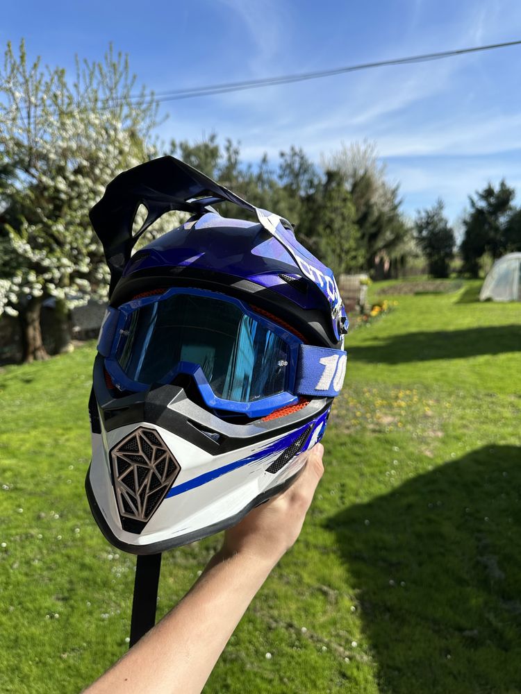 Kask Enduro LS2 Gogle 100%