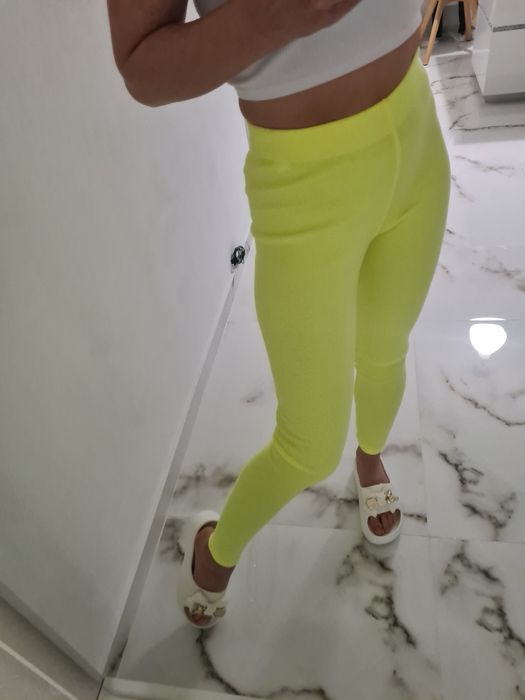 Legginsy prążkowane O'la Voga neonowe