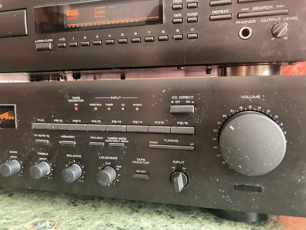 Wieża Yamaha Amplituner RX-450,odtwarzacz CDX-550E,