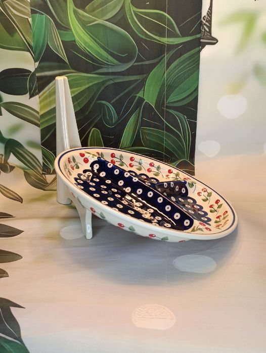 *Talerz ceramiczny Bolesławiec dzielony duży 27cm ceramika Bolesławiec