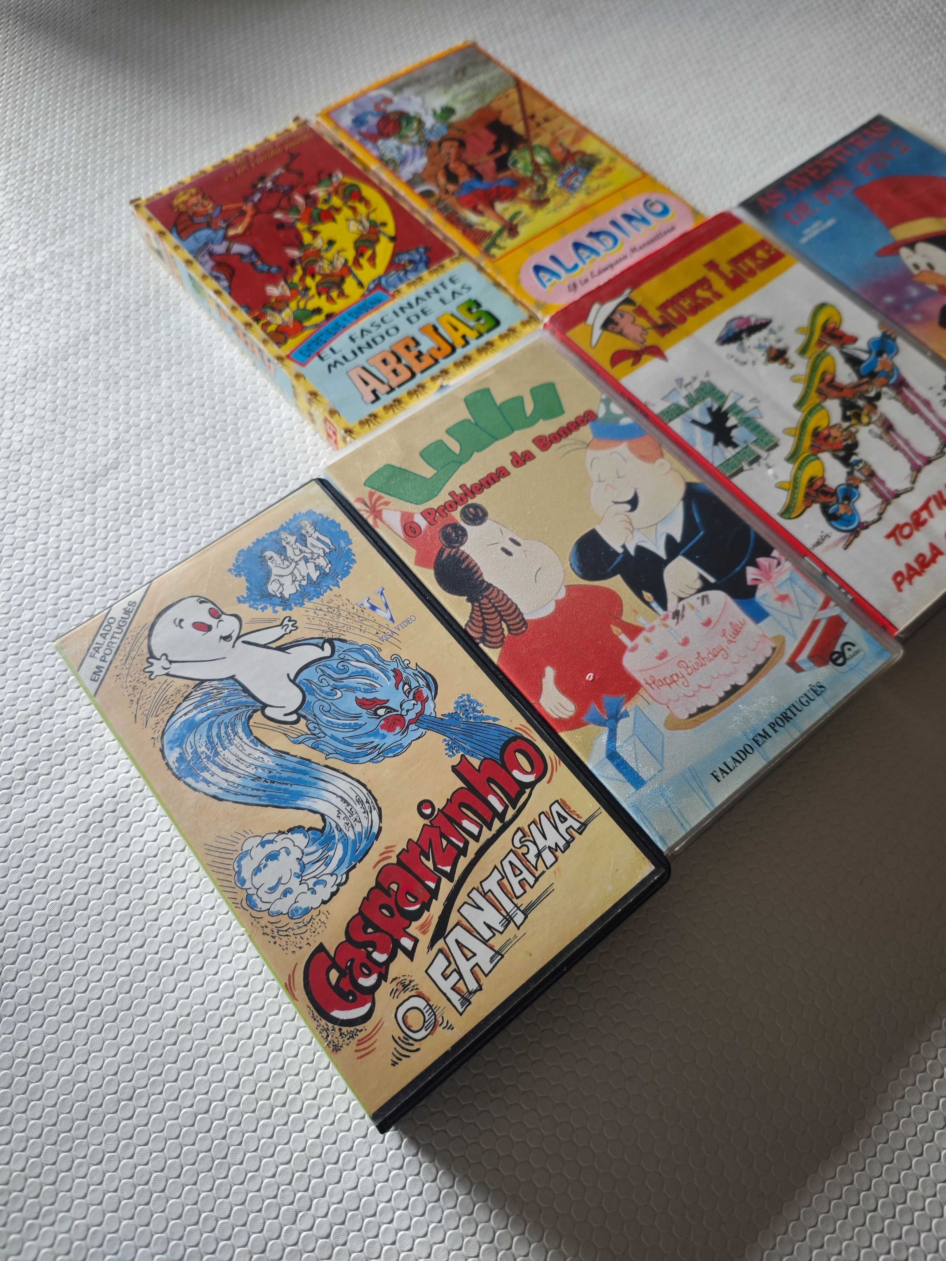 Conjunto de cassetes VHS infantis (Anos 90) - Português/Espanhol