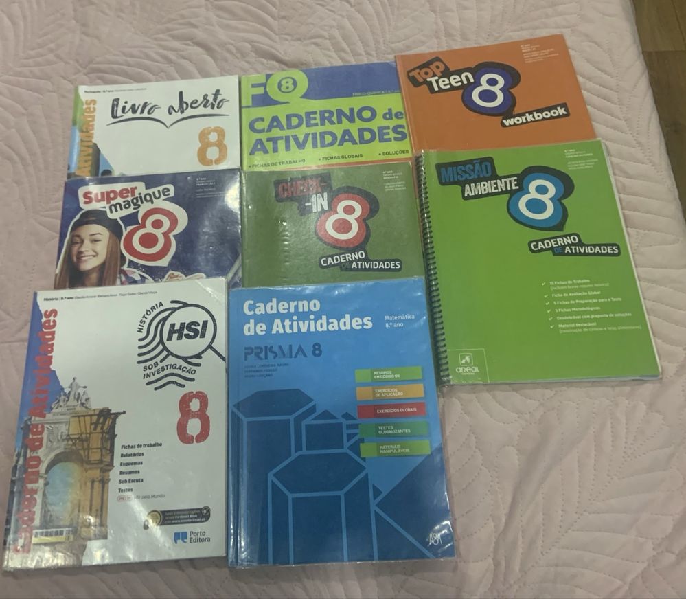 Cadernos de atividades 8 ano