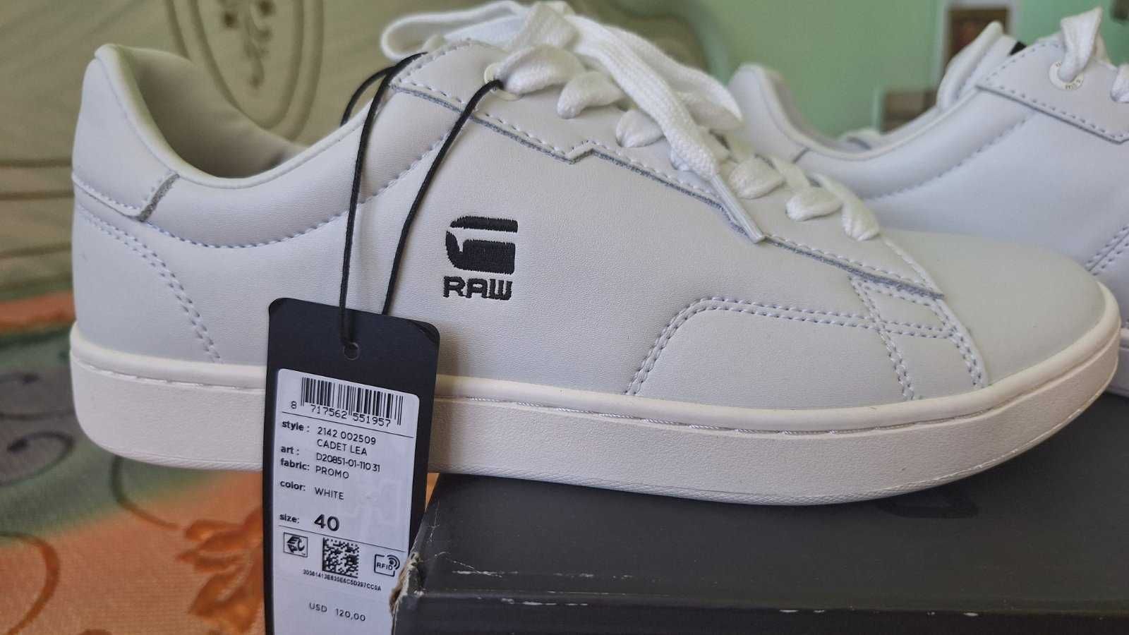 Нові шкіряні білі кросівки, кеди G-Star RAW, розмір 40 (дивіться фото)