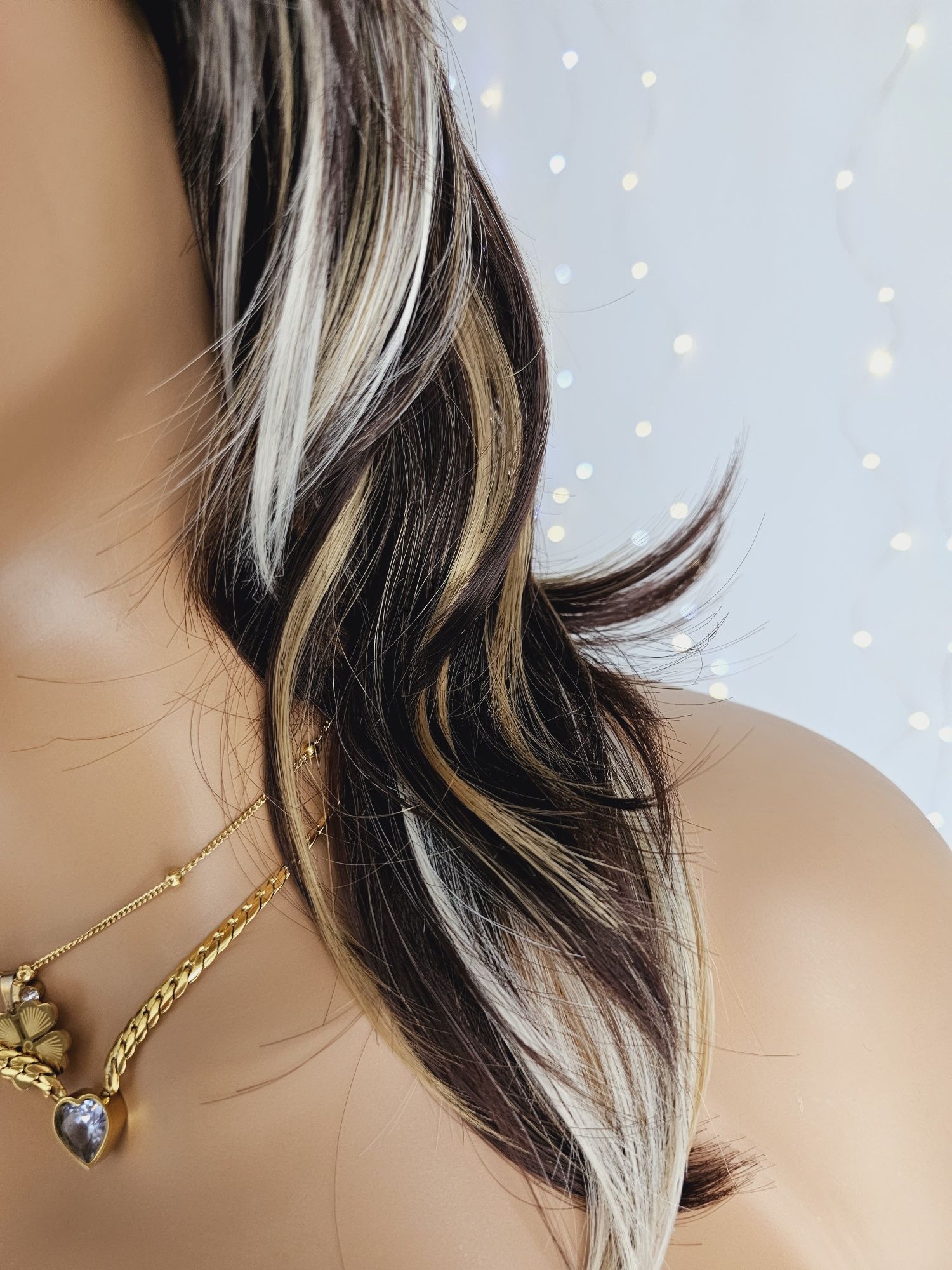 Peruka brąz blond baleyage 3D Tina