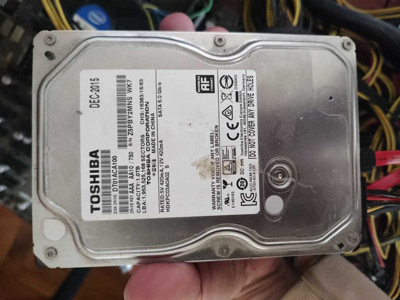 Жорсткий диск Toshiba hdd 1000 gb 1tb 3.5'' в гарному стані жесткий пк