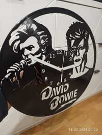 Zegar ścienny z płyty winylowej 30 cm. Motyw Dawid Bowie