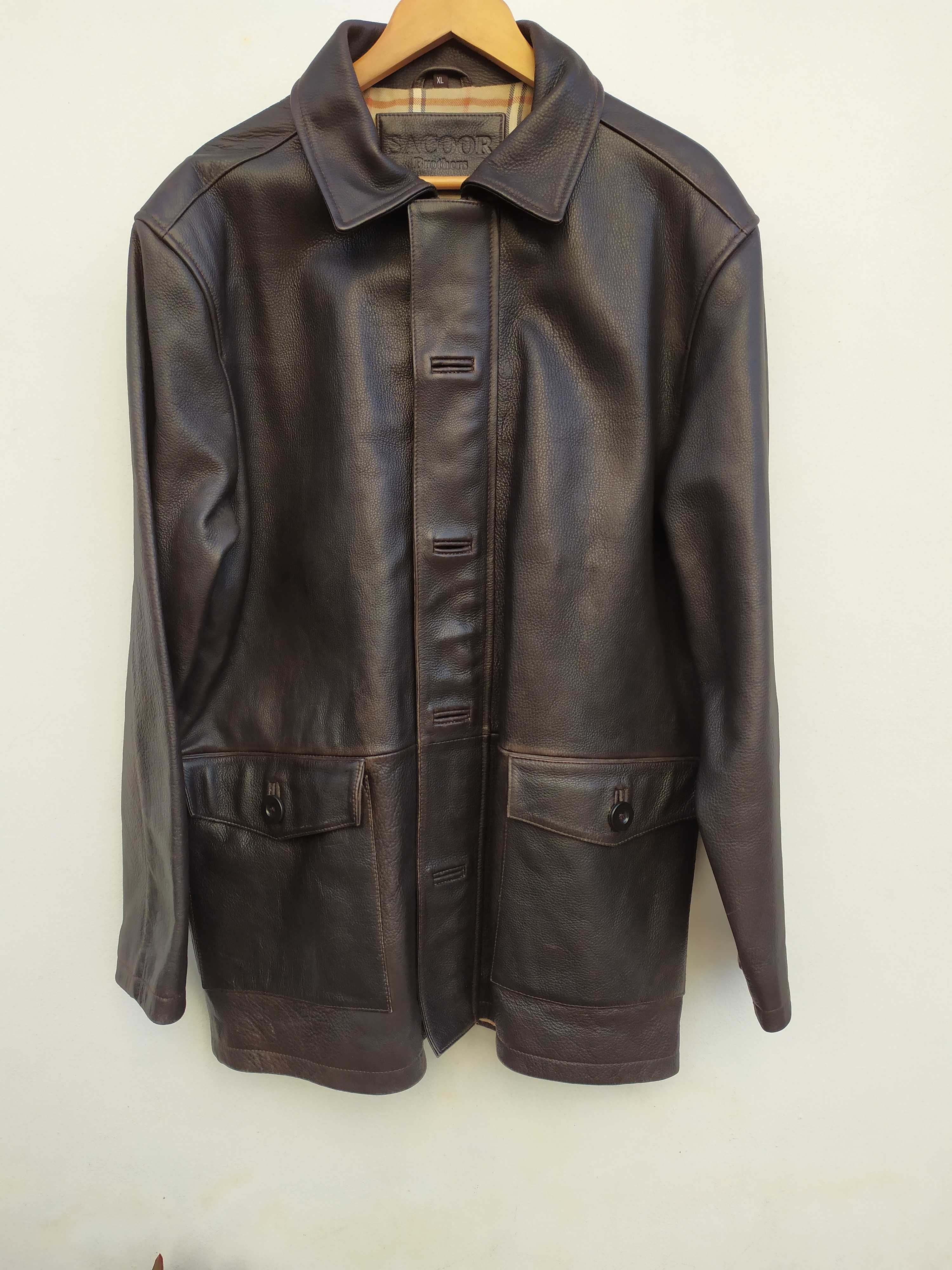 Blusão/Parka em pele genuína tam. XXL
