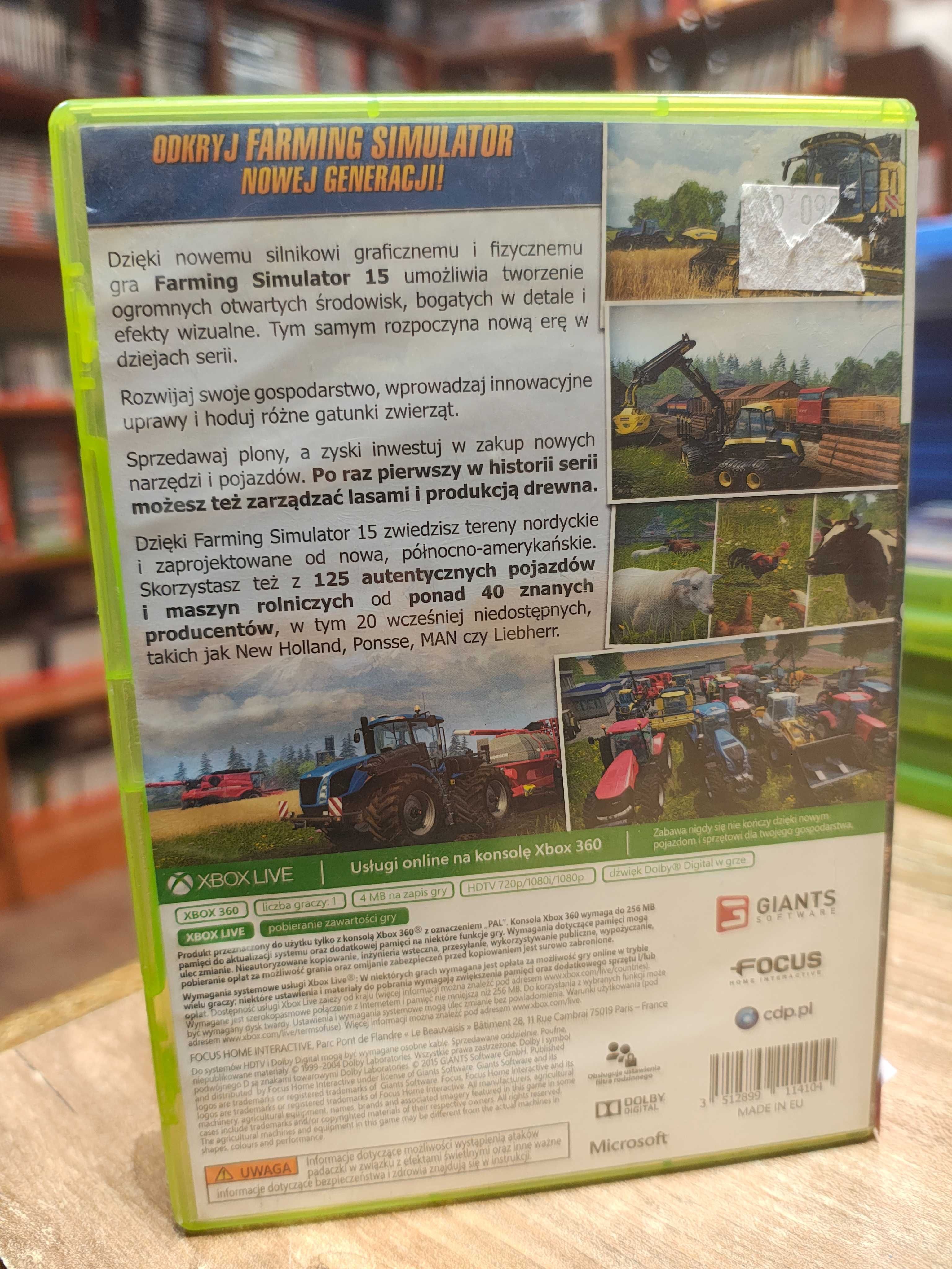 Farming Simulator 15 Xbox 360 PL SklepRetroWWA Wysyłka Wymiana