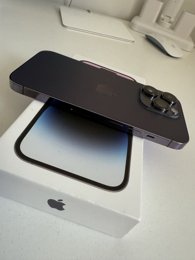 iPhone 14 Pro 256gb Deep Purple Idealny Bateria 100%
