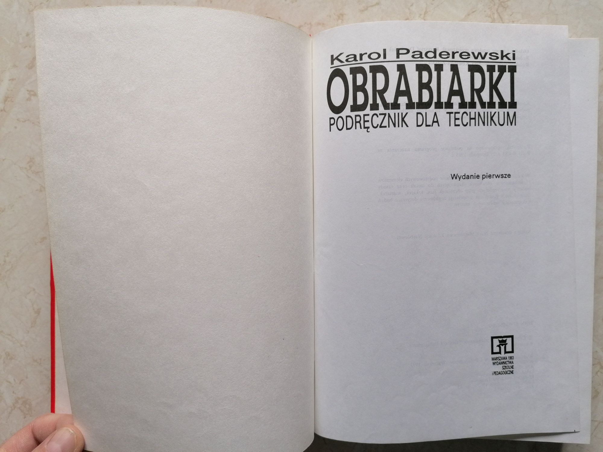 IDEAŁ Podręcznik dla Technikum OBRABIARKI Karol Paderewski