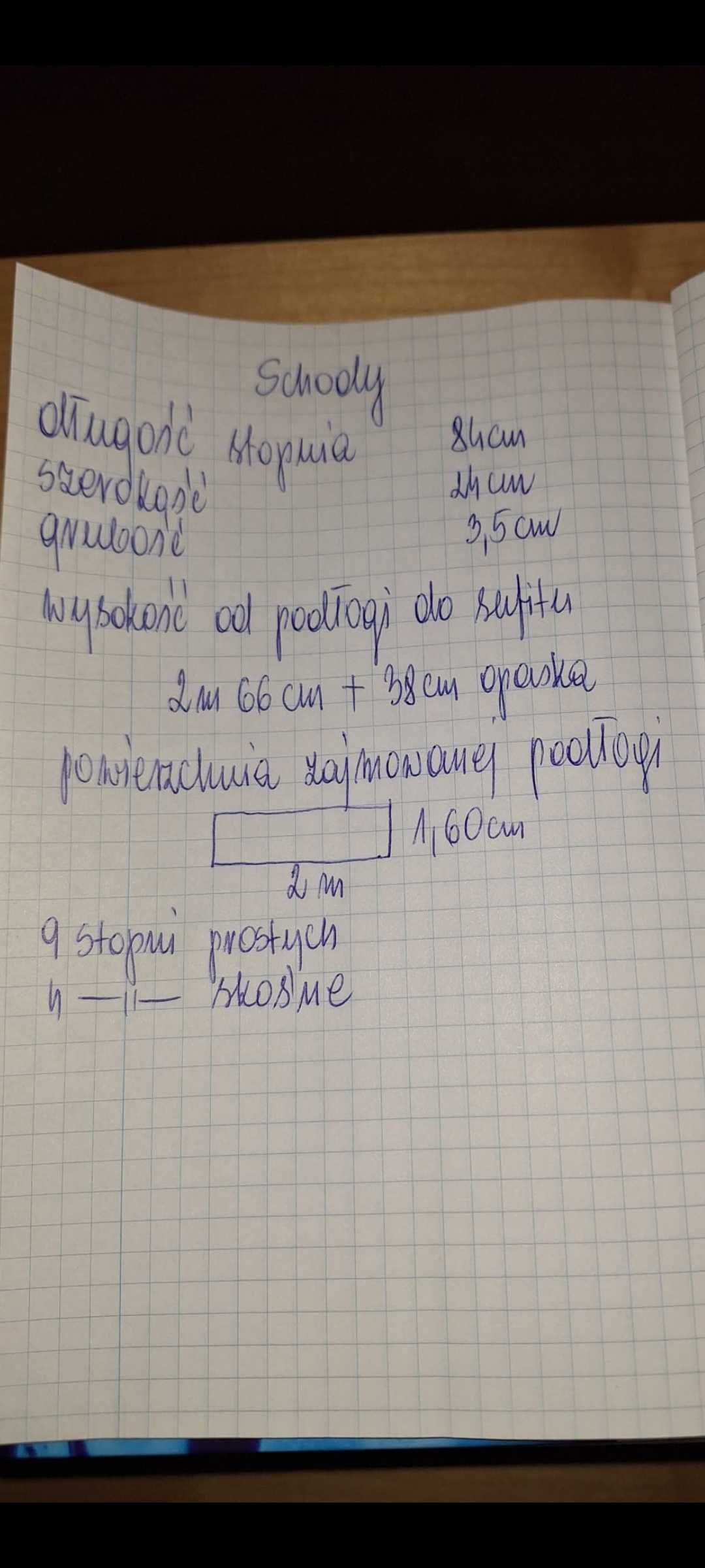 Schody wewnętrzne jesion