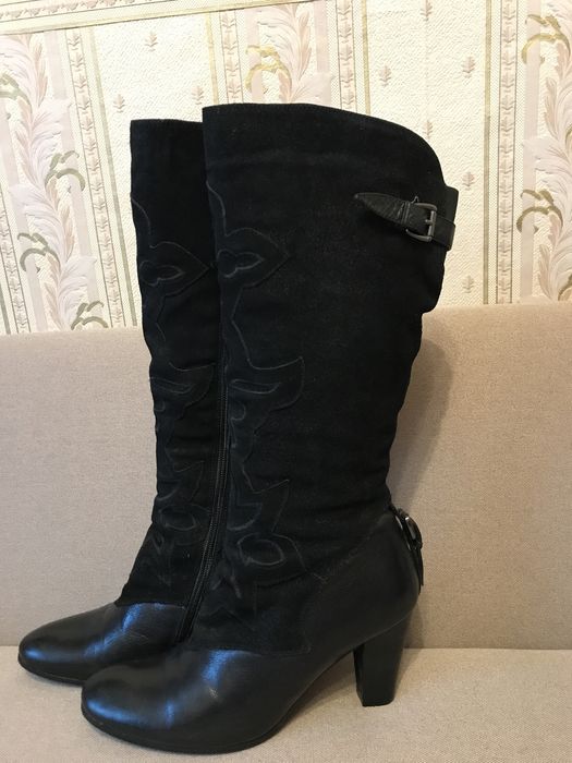 Шкіряні зимові сапоги , розмір 40