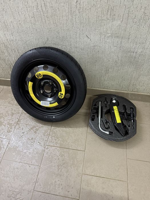 Докатка 5/112/16 vag комплект домкрат крюк т125/70/r16 golf skoda vw