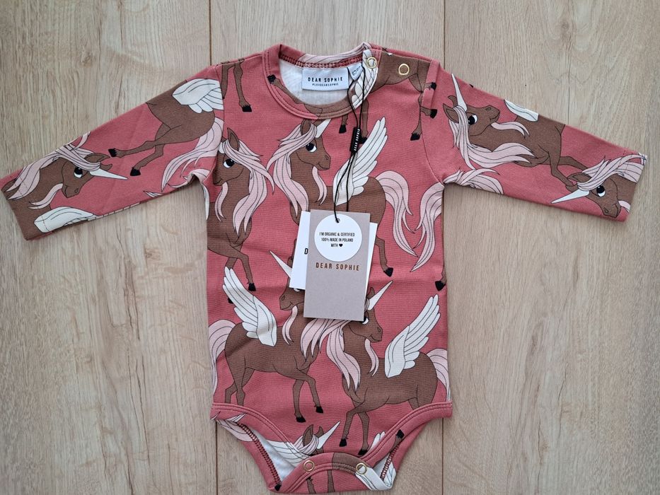 Nowe body Dear Sophie dearsophie 62 68 pegaz log sleeve