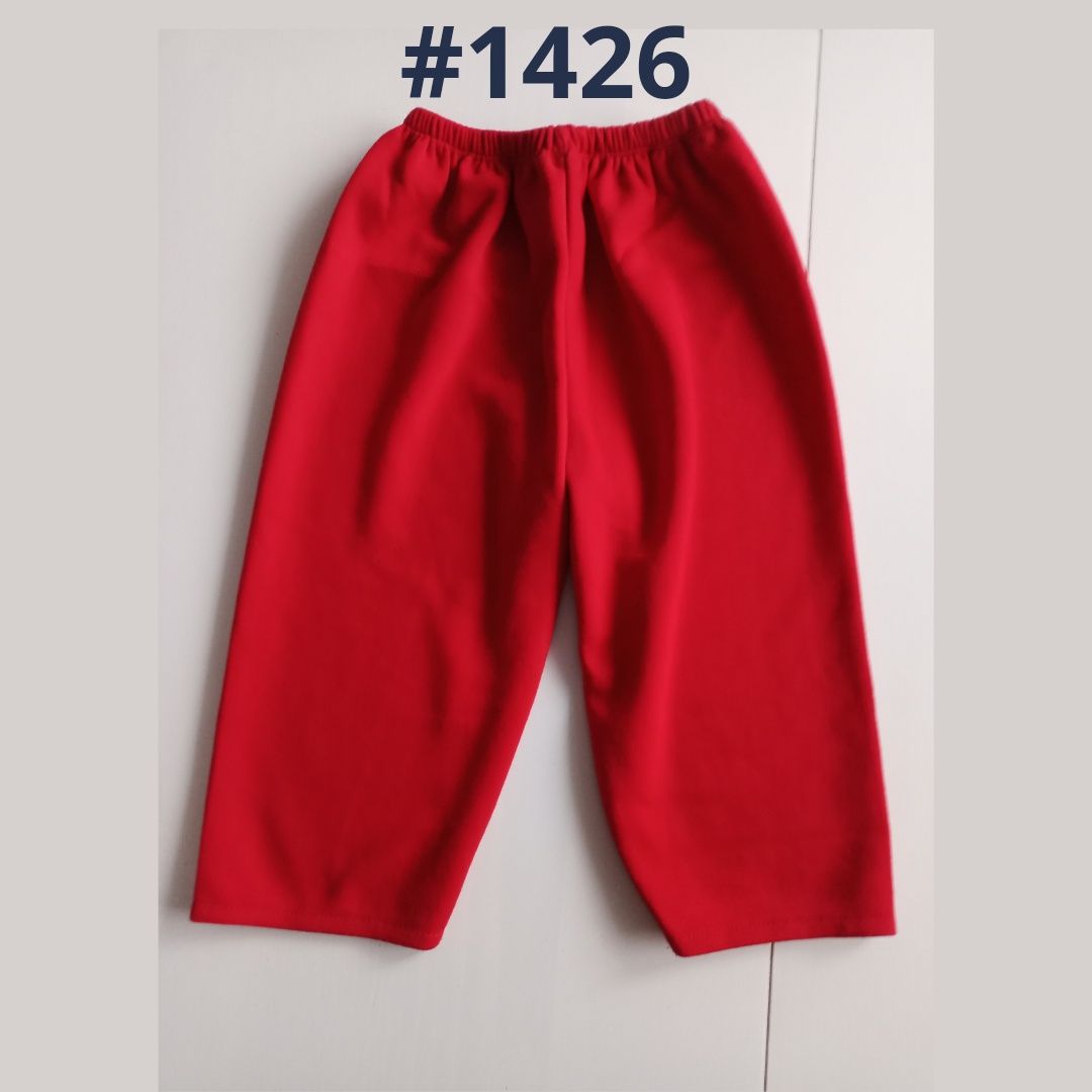 BEZ WAD czerwone dresy unisex 9-12 miesięcy 74-80cm #1426