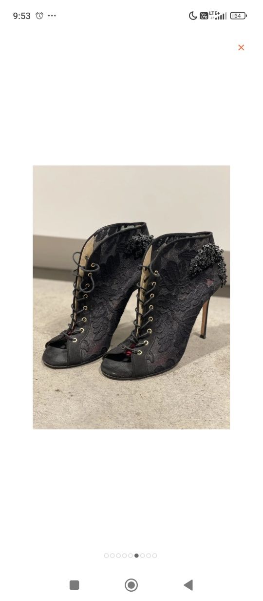 Oryginalne buty Carolina Herrera szpilki czarne high heels