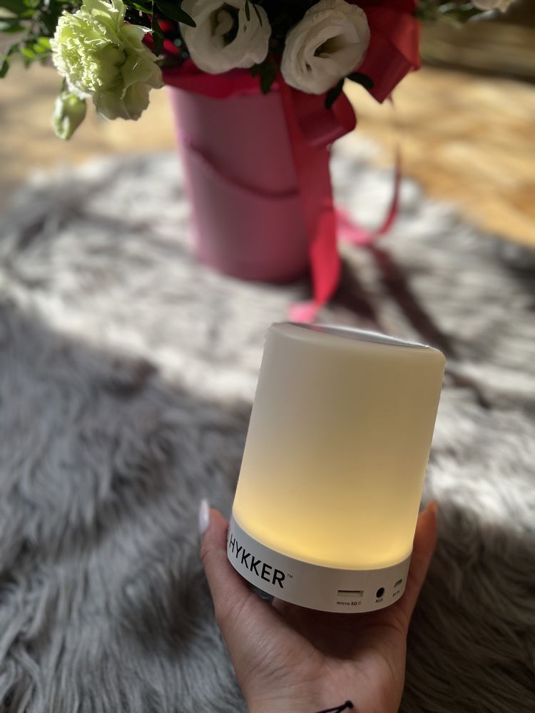 Hykker głośnik bluetooth lampka