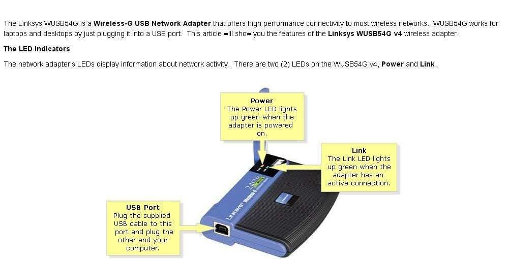 Adaptador USB Wireless-G Cisco-Linksys WUSB54G