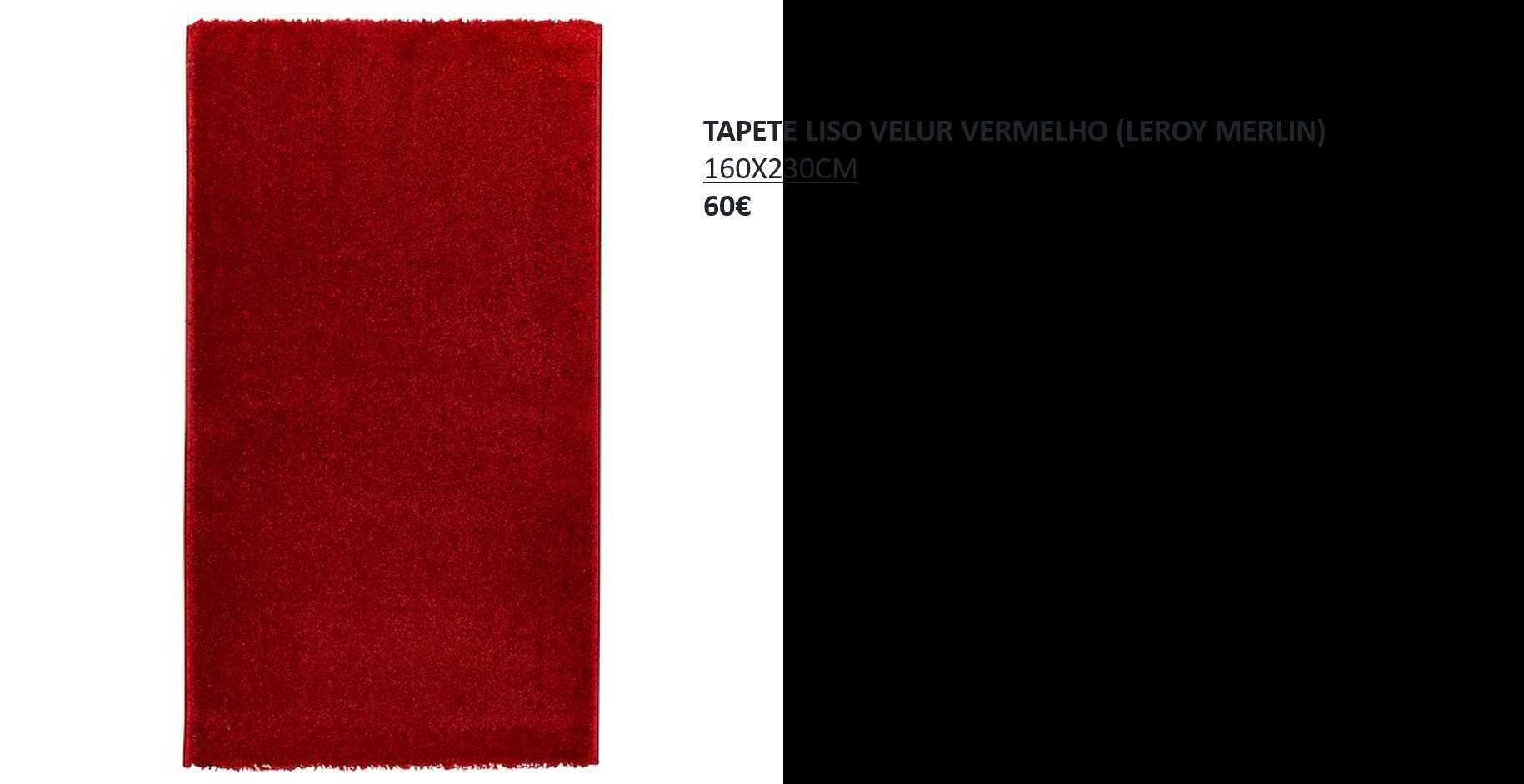 Tapete Leroy Merlin VELUR vermelho fofo 160X230cm