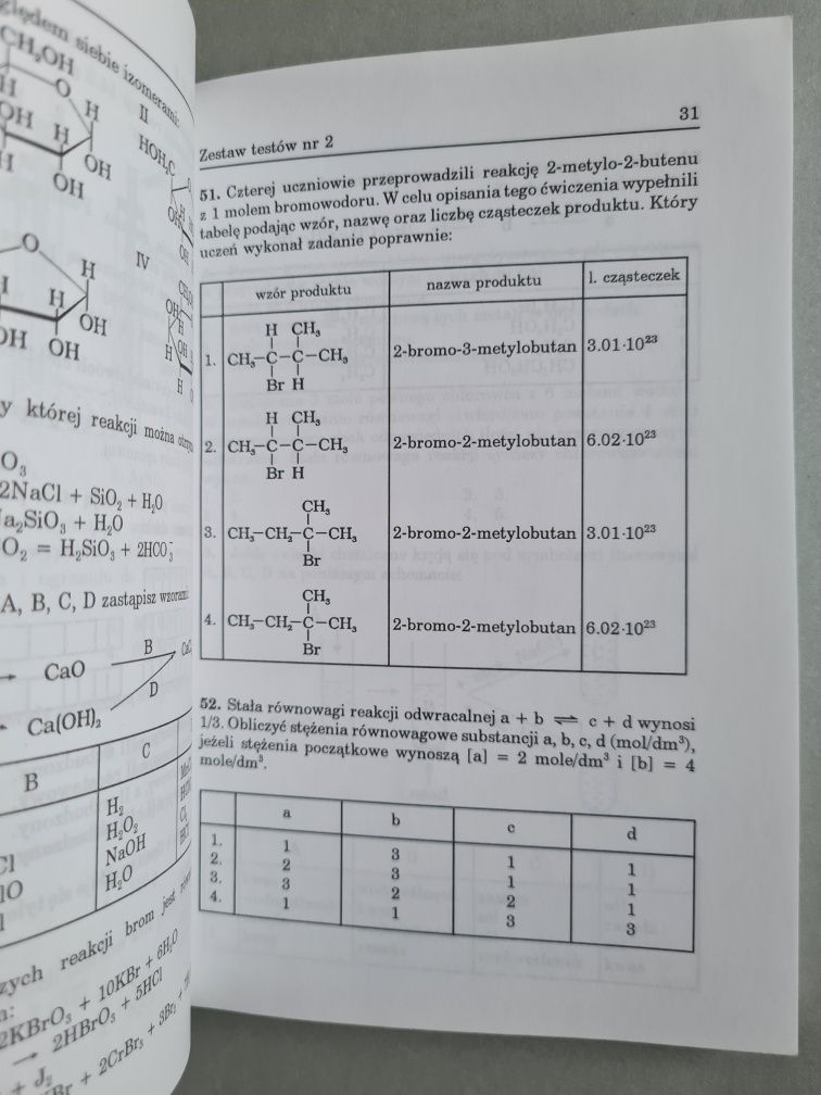 Chemia - testy z rozwiązaniami