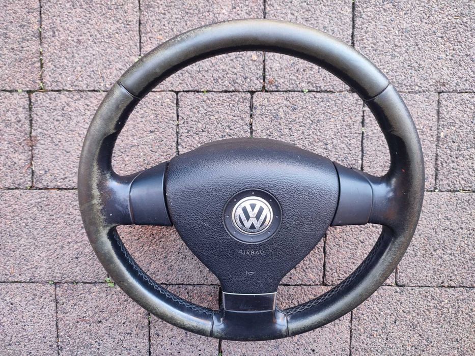 Kierownica Trójramienna Skóra VW Golf 5 V VW Passat B6