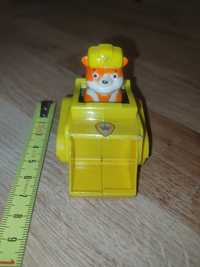Psi patrol Rubble, żółty pojazd buldożer zabawki dla dzieci piesek paw