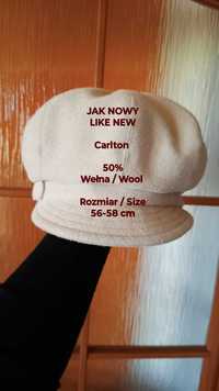 NOWY Chilton Damski kapelusik / czapka z daszkiem, 50% Wełna, 56-58 cm
