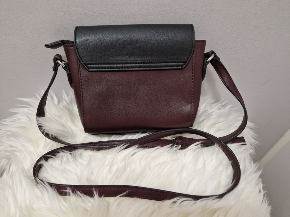 Torebka listonoszka Mała czarno-bordowa RE Accessories