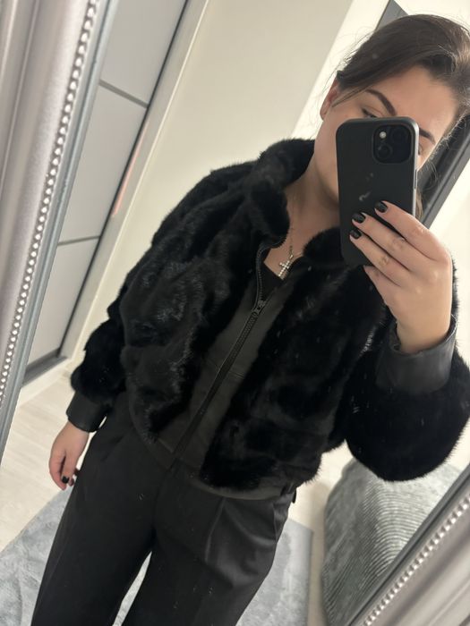 Шуба норкова, бомбер з норки