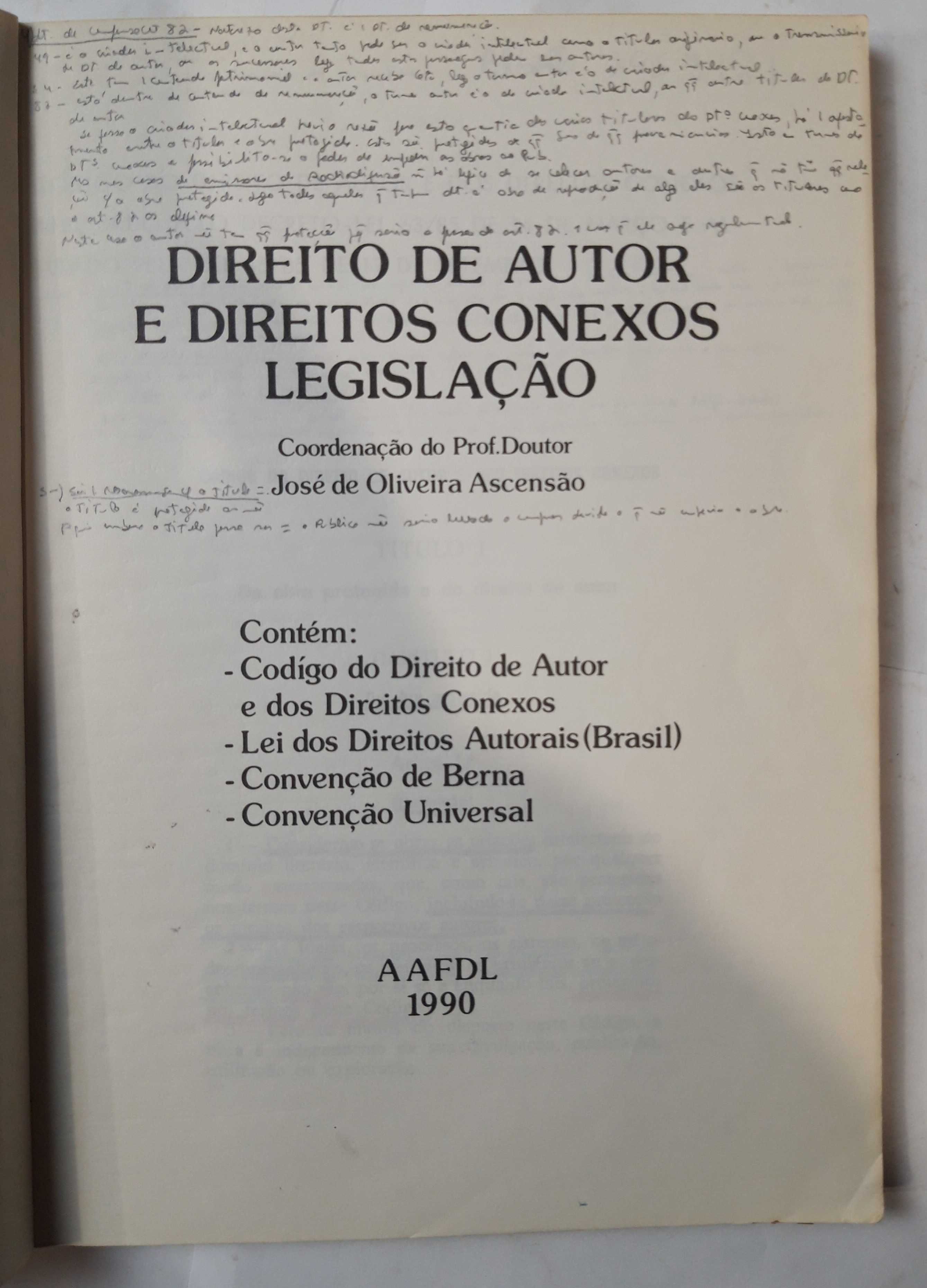 E1 - Livro - Direito de Autor e Direitos Conexos Legislação