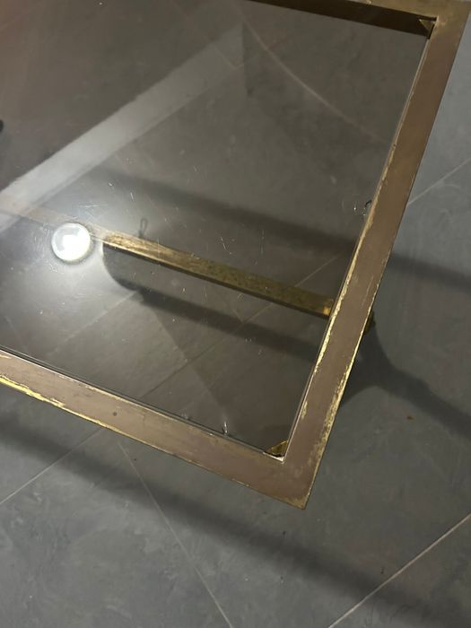 Mesa de centro, com tampo em vidro