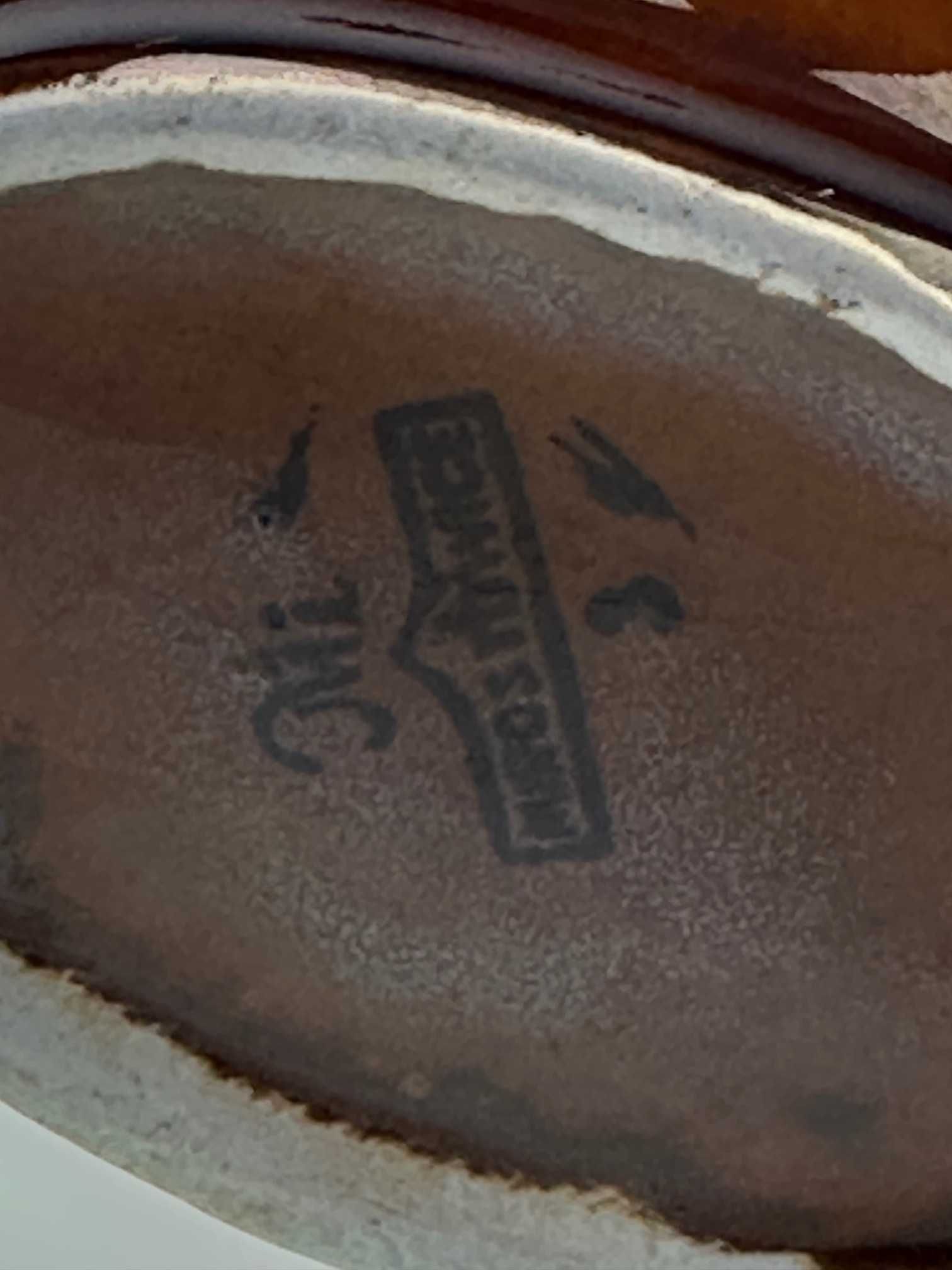 Wazonik Mirostowice tygrysek porcelit szkliwiony sygnowany design PRL