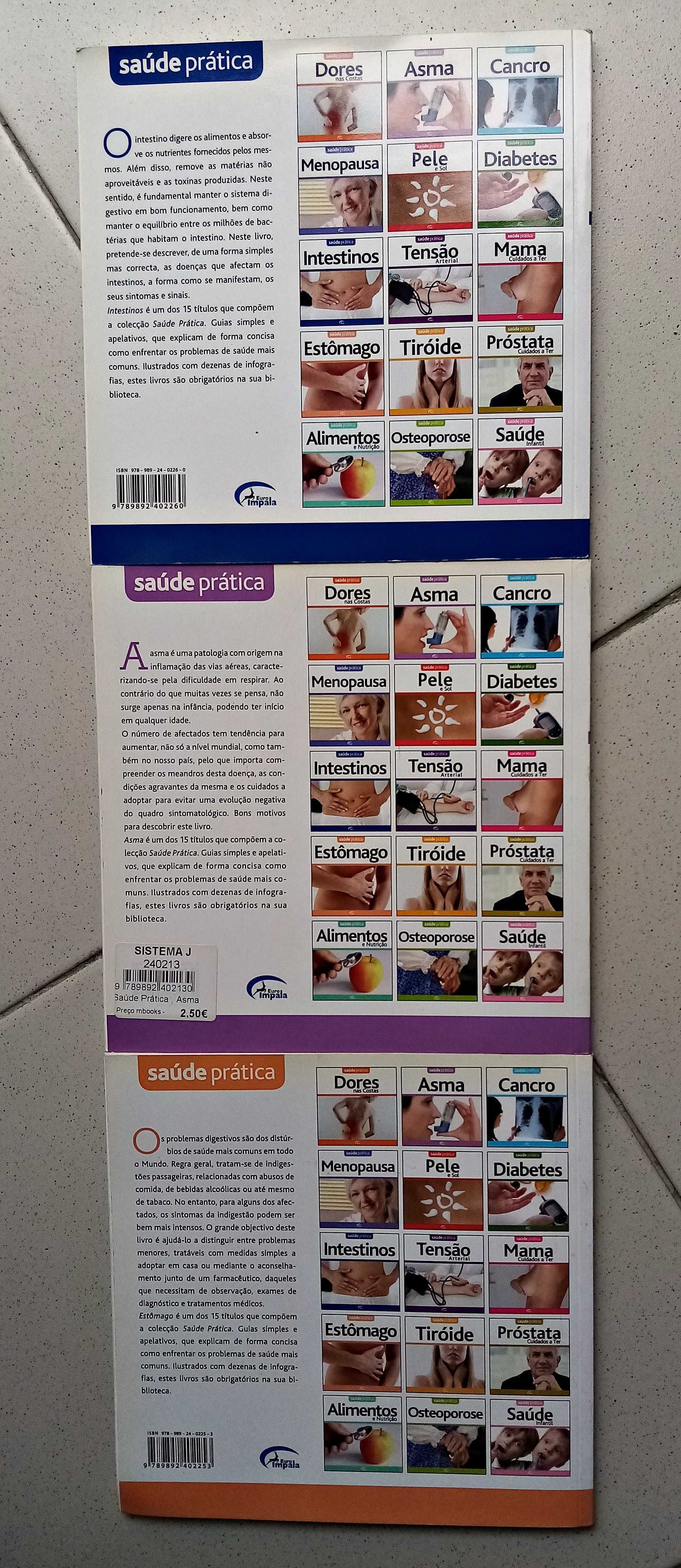 Saúde prática ( 3 livros ) - conjunto = 6 euros