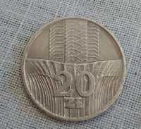 Moneta kolekcjonerska 20 zł. z 1973 r. bez znaku mennicy .