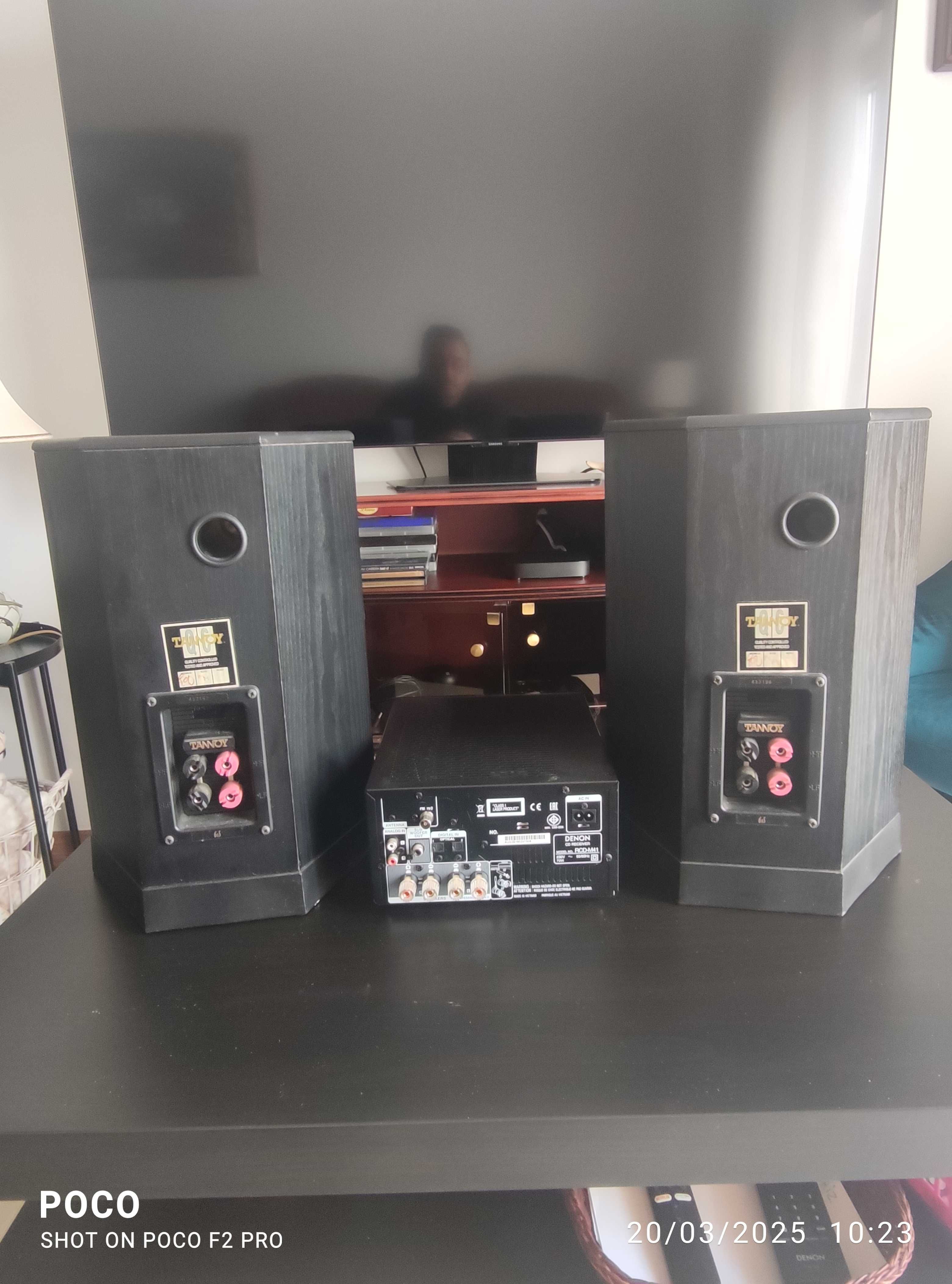 Aparelho Denon Dm 41 mais colunas tanoy 605