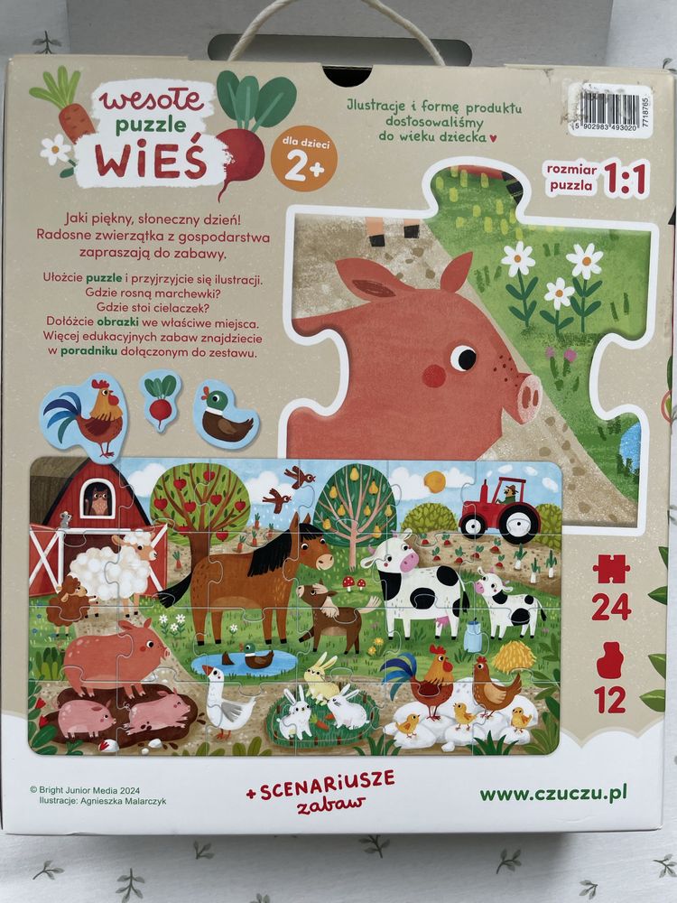 Czuczu wesołe puzzle dla dzieci Wesoła Wieś stan idealny