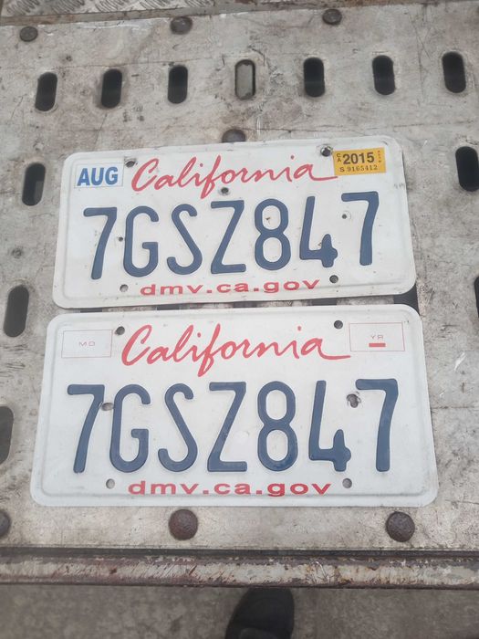 kolekcjonerskie tablice rejestracyjne USA Kalifornia