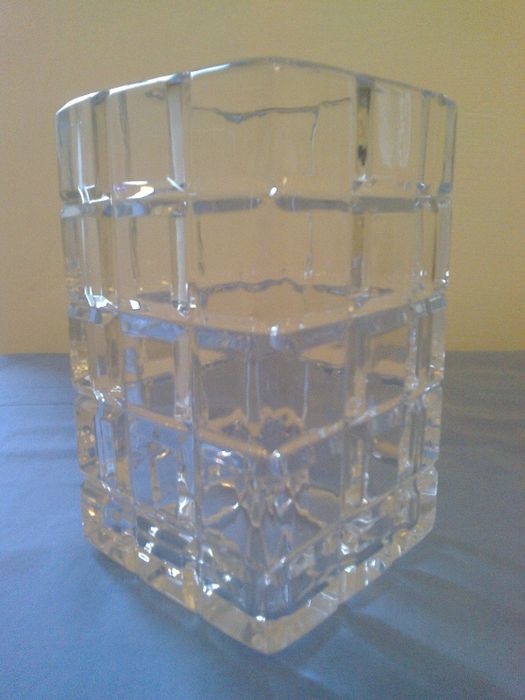 wazon i taca szklana szklo krysztalowe lata 30.