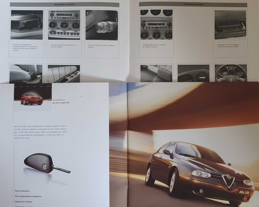2 Catálogos automóvel Alfa Romeo 156 - Ano 2002