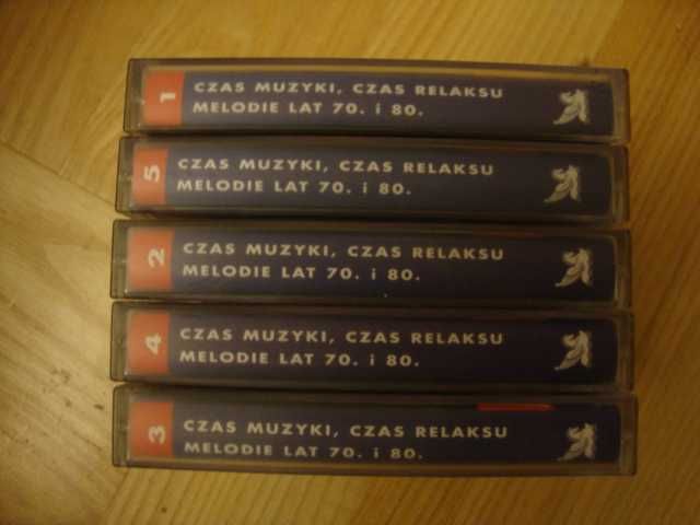 Czas muzyki, melodie lat 70 i 80 komplet 5 kaset