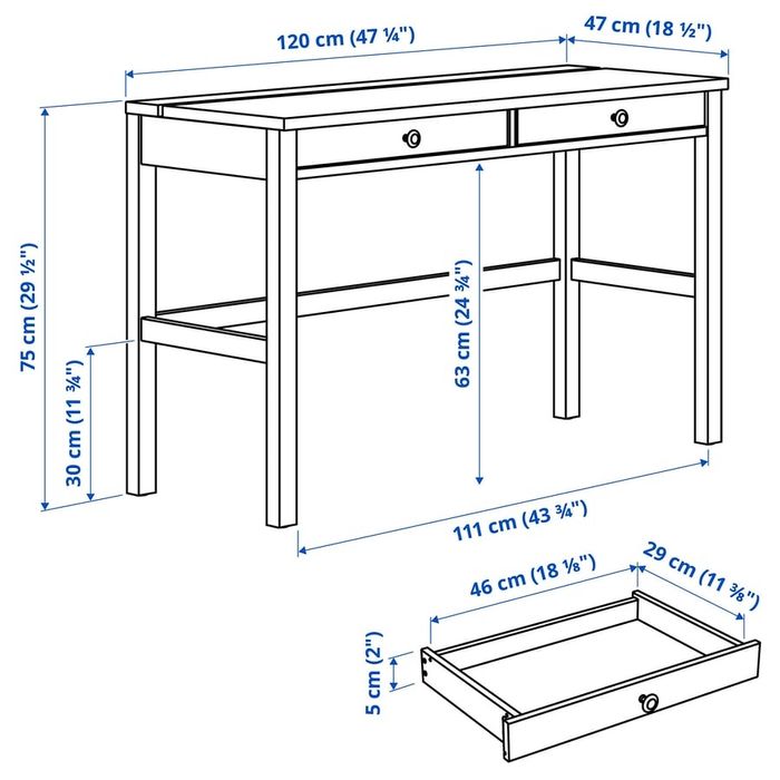 Biurko drewniane IKEA HEMNES